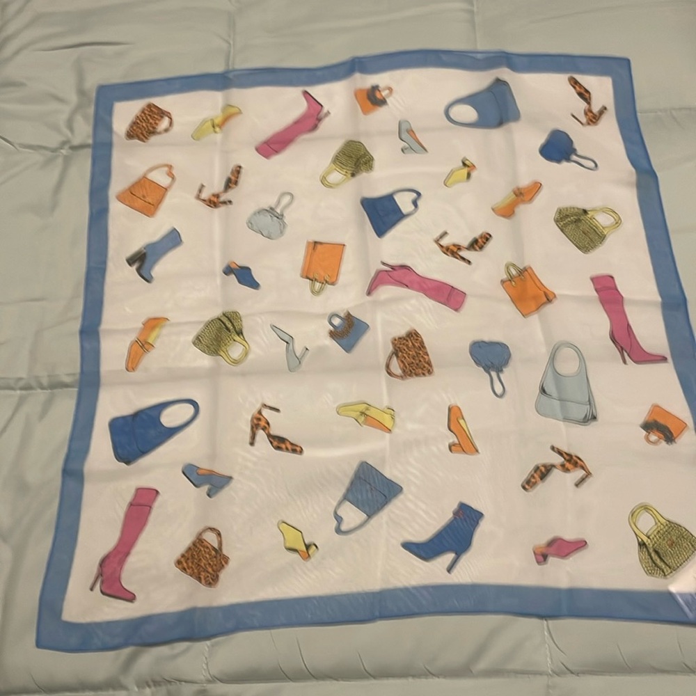 Scarf:Italian made,multicolor,new,20 in/20 in.hand wash